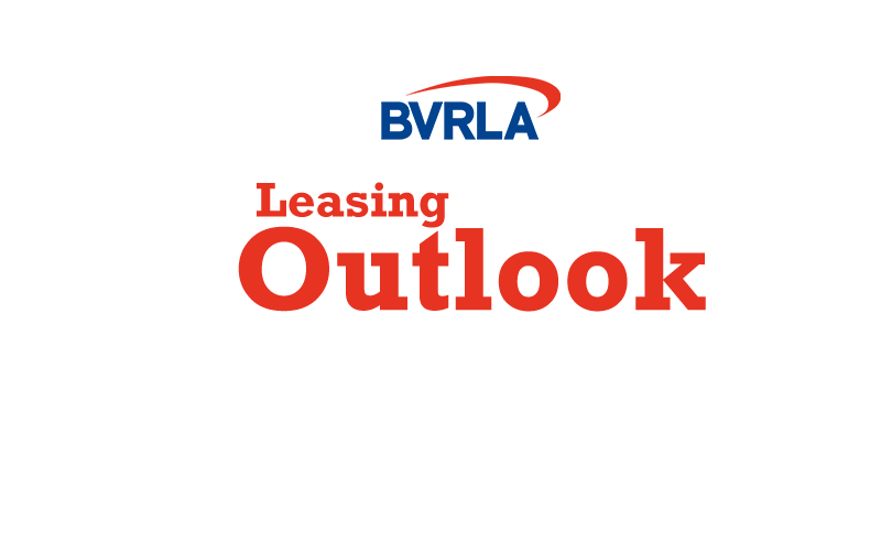 Leasing Outlook logo, words in orange with BVRLA logo above