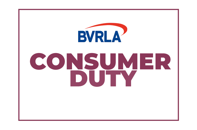A logo for BVRLA's Consumer Duty advice and guidance