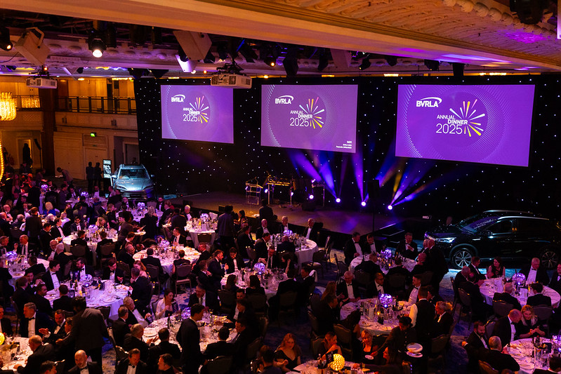 Wide shot of the Annual Dinner event, a black-tie dinner held at the Grosvenor House Hotel, London