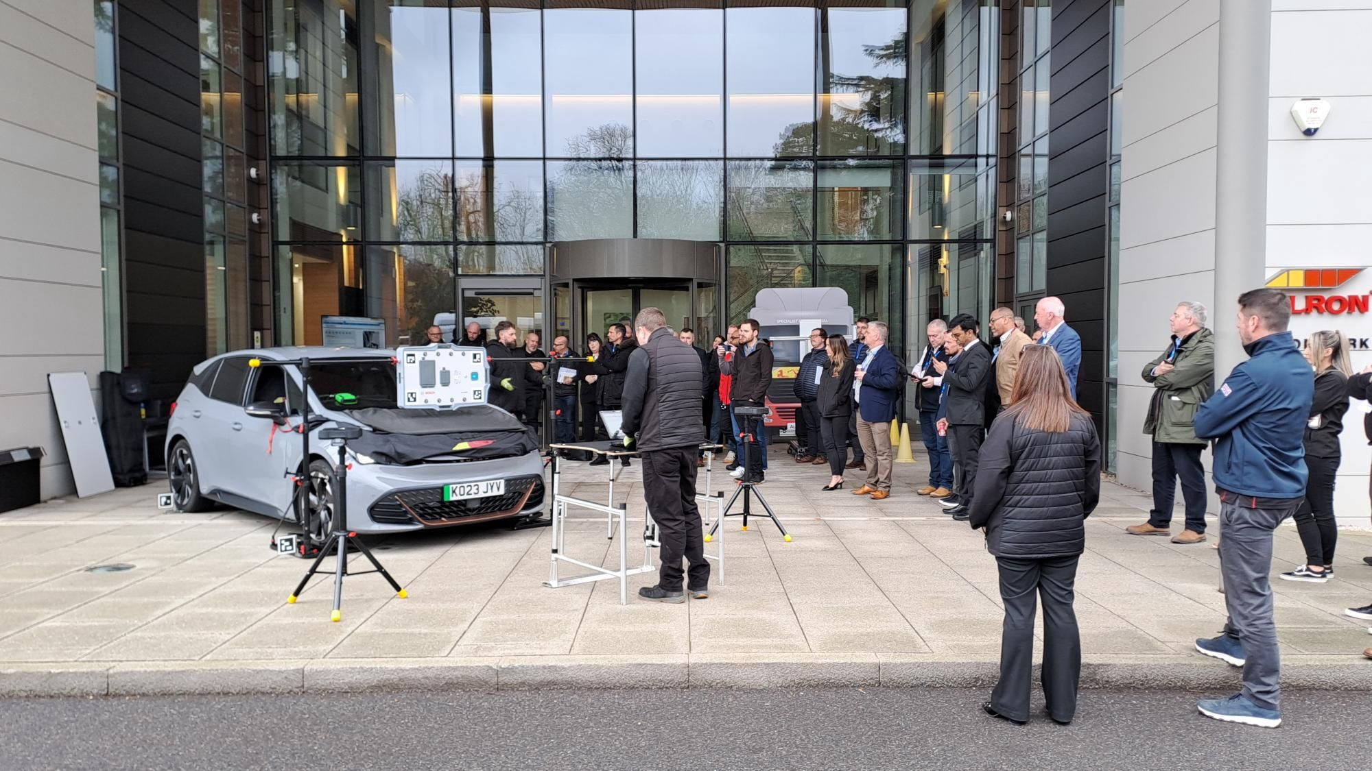 BVRLA Vehicle and Fleet Management (VFM) Forum at Autoglass premises in Egham, technology is demonstrated